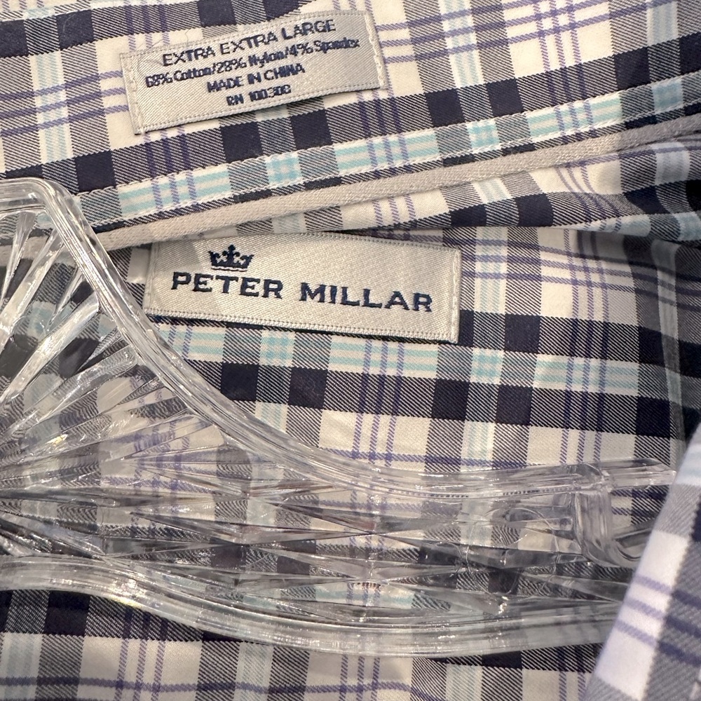 Peter Millar Long Sleeve Collared Button Down, Xx… - image 3
